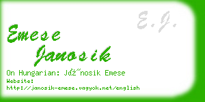 emese janosik business card